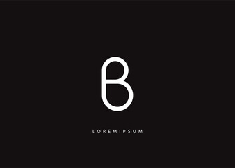 Letter Initial B logo design inspiration with line art style