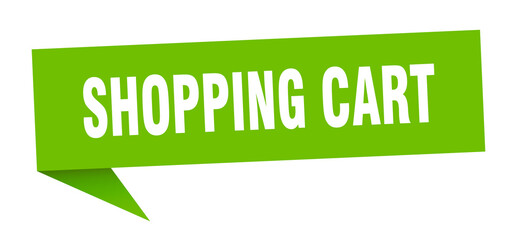 shopping cart banner. shopping cart speech bubble. shopping cart sign