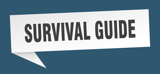 survival guide banner. survival guide speech bubble. survival guide sign