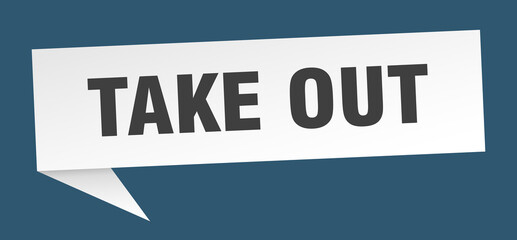 take out banner. take out speech bubble. take out sign