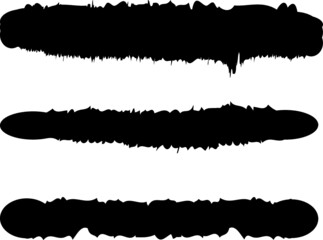 Fototapeta premium Grunge Paint stripe . Vector brush Stroke . Distressed banner . Black isolated paintbrush collection . Modern Textured shape . Dry border in Black . 