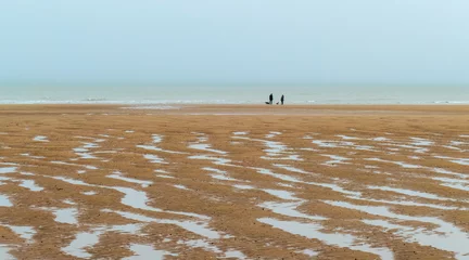 Deurstickers Scenery at the beach on a winter day in Cadzand, Netherlands  © Gert-Jan van Vliet