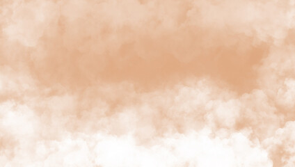 Background illustration of soft and fleecy white clouds on a dusky rose-colored sky with copy-space. 