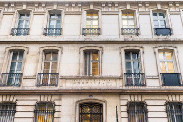 Fototapeta na wymiar Main entrance & view of the building of Institut Pasteur, hospital.