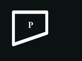 Capital letter P vector image