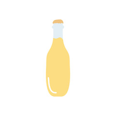 beer bottle icon, flat style