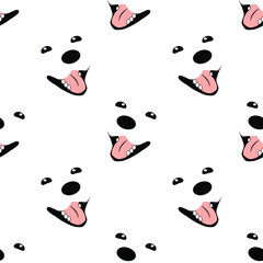 vector pattern seamless character smile dogs