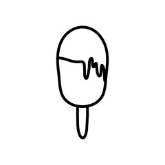 ice cream lolly icon, line style