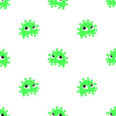 vector cartoon character seamless pattern virus