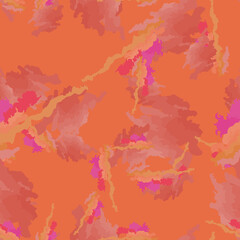 Fototapeta na wymiar UFO camouflage of various shades of orange, brown and violet colors