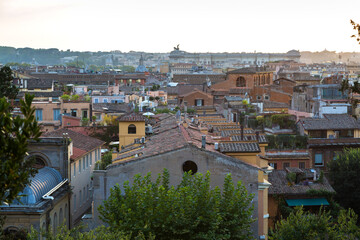 Panorama of the city of Rome. Beautiful city landscape