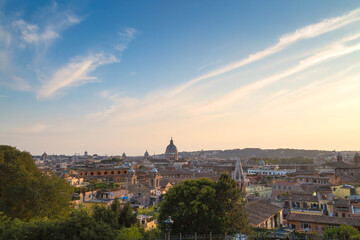 Fototapeta na wymiar Panorama of the city of Rome. Beautiful city landscape