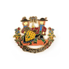 Magnetic souvenir from (Austria) isolated on white background