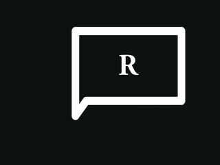 Capital letter R vector image