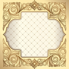 Golden ornate decorative vintage design