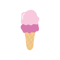 ice cream cone icon, flat style