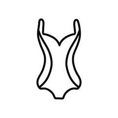 women swimsuit icon, line style