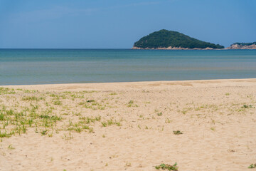 Obraz premium Beautiful sea in Mitoyo City, Kagawa Prefecture, Japan