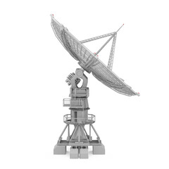 Satellite Dish Antenna Isolated