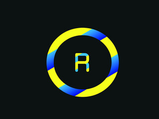 Capital letter R vector image