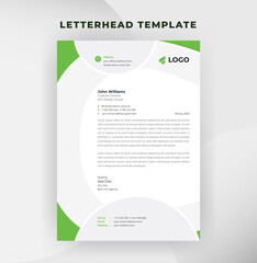 Letterhead Template With Green Color