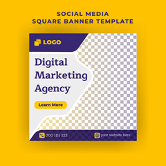 Digital Marketing Social Media Square Banner