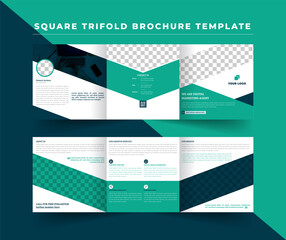 Digital Marketing Square Trifold Brochure With