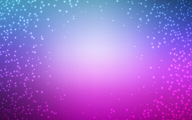 Light Pink, Blue vector layout with cosmic stars.