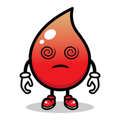 Cute blood mascot design illustration