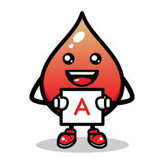 Cute blood mascot design illustration