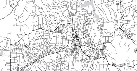 Urban vector city map of Bao Loc, Vietnam