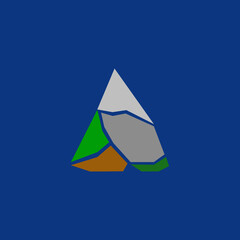 Creative design symbol, peak adventure hills