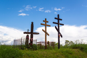 Tradycyjne prawosławne krzyże przydrożne na Podlasiu, Polska