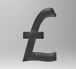 Obraz premium Pound sterling sign isolated GBP 3d render 