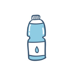 bottle of water doodle icon, vector illustration