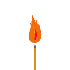 Match with fire art illustration