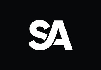 Initial Monogram Letter S A Logo Design Vector Template. S A Letter Logo Design
