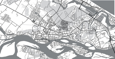 Urban vector city map of Hoi An, Vietnam