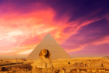 Fototapeta na wymiar Sunset in Cairo, Egypt