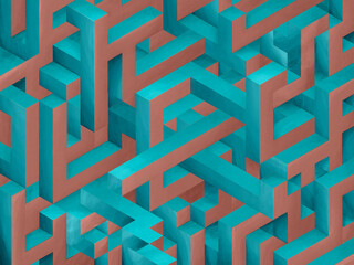 Isometric Series inspired by Pantone 2020 Color of the Year: Classic Blue