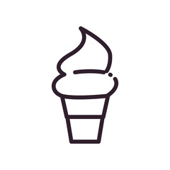 Isolated ice cream line style icon vector design
