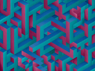 Isometric Series inspired by Pantone 2020 Color of the Year: Classic Blue