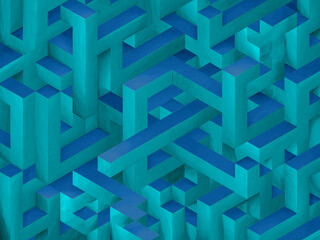 Isometric Series inspired by Pantone 2020 Color of the Year: Classic Blue