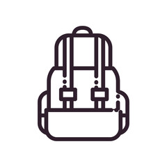 Fototapeta premium Isolated travel bag line style icon vector design