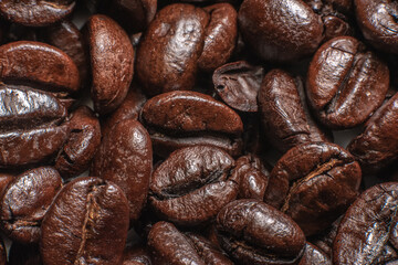 roasted coffee beans, background