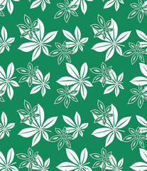 Fall colorful leaf floral background.pattern for fashion,fabric and all prints on light beige background.