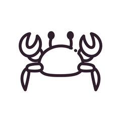 Sea crab line style icon vector design