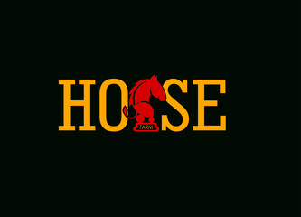 Simple horse head Logo Concept For HorseFarm