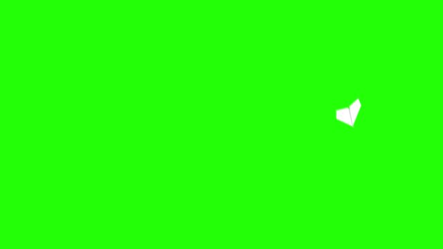 Origami Assembling Paper Plane on a Green Background, Two 3d Animations Ultra HD 4K 3840x2160
