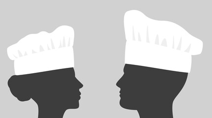 Young people in chef hats